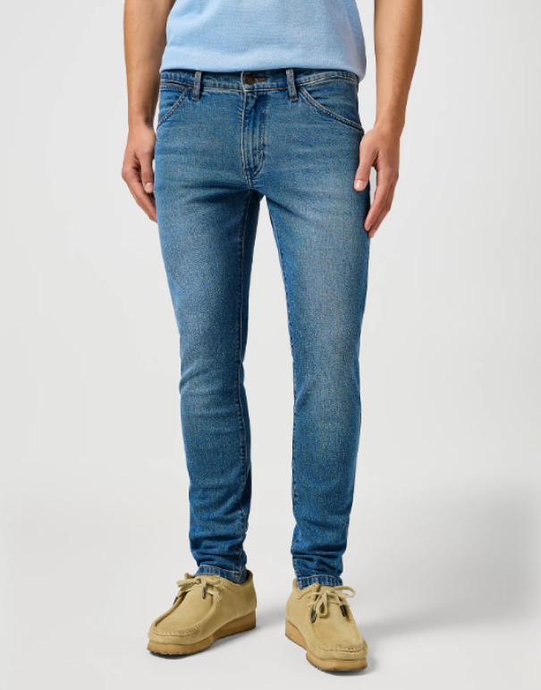 wrangler jeans bryson skinny bletcherato super stone - foto 3