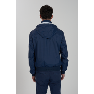 Giubbino corto bomber nylon blu