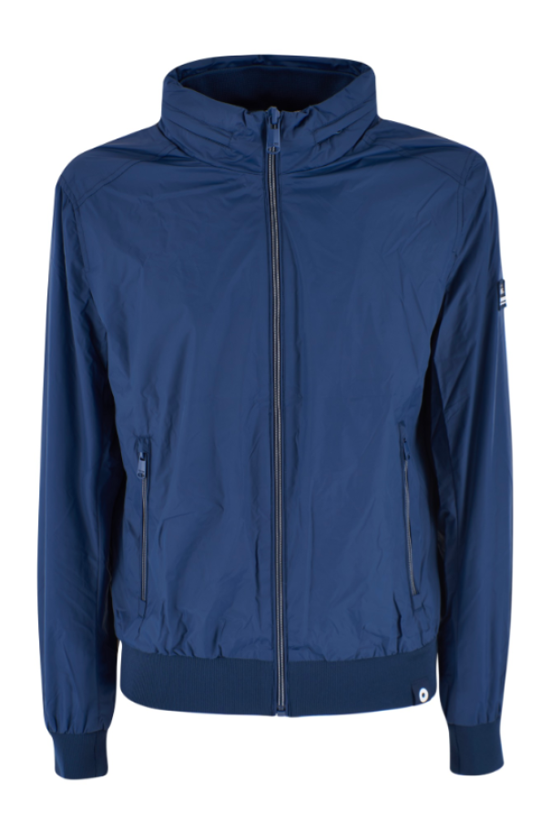 yes zee giubbino corto bomber nylon blu - foto 4