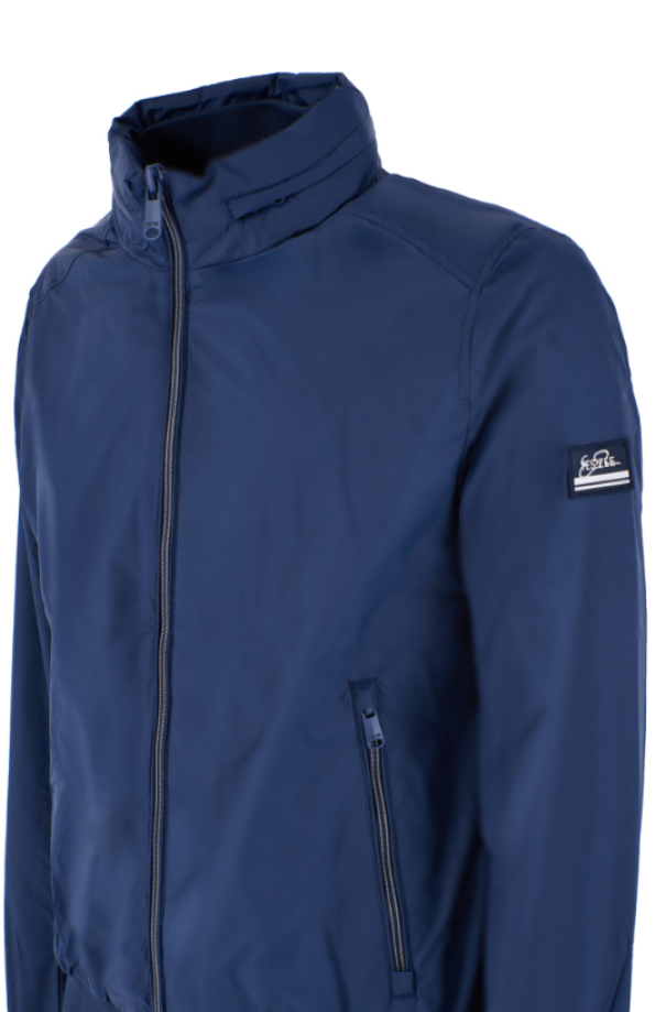 yes zee giubbino corto bomber nylon blu - foto 6