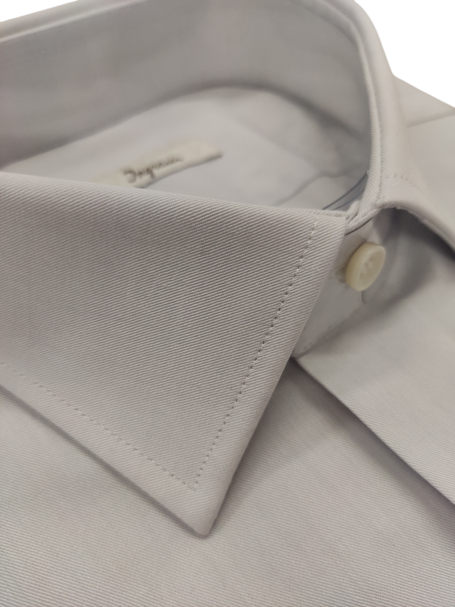 ingram camicia twill collo italiano grigio - foto 2