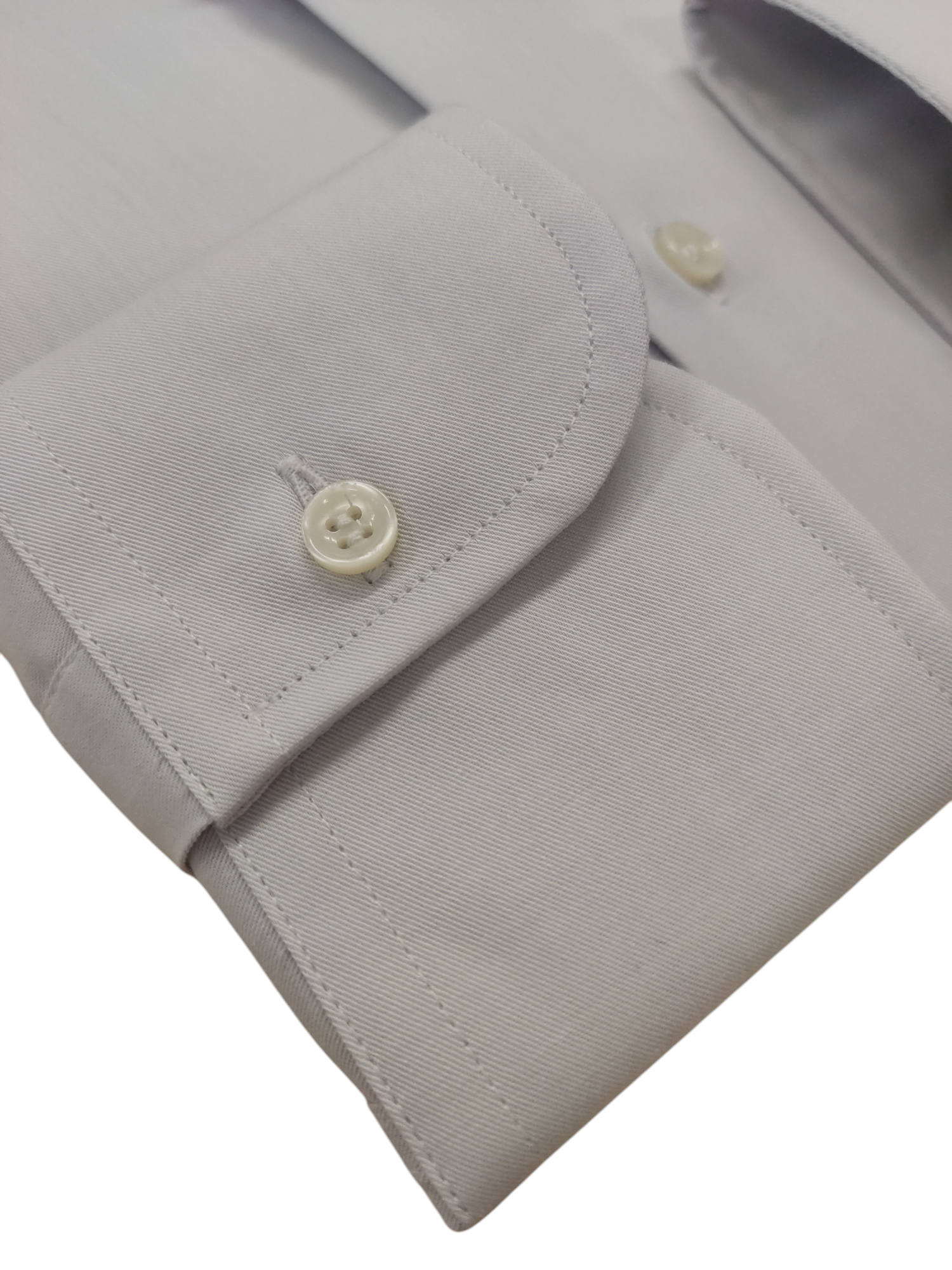 ingram camicia twill collo italiano grigio - foto 3